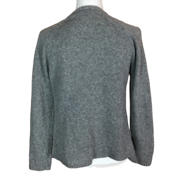 Max Mara 100% Cashmere Open-front Cardigan Sweater Super Soft Gray Size Small S - Picture 3 of 14